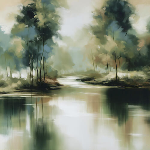 Waterside Abstraction 2 Toile murale reproduction