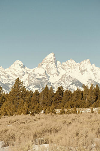 Wyoming Tetons Montagne reproduction