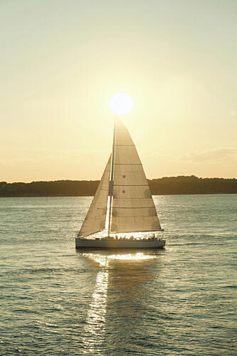 Sunset Sail Art Print