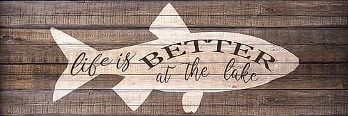 Life is Better at the Lake Art Print by Ann Bailey