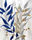 Blue and Grey 2 Botanical Print