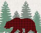 Bear Plaid Art Print