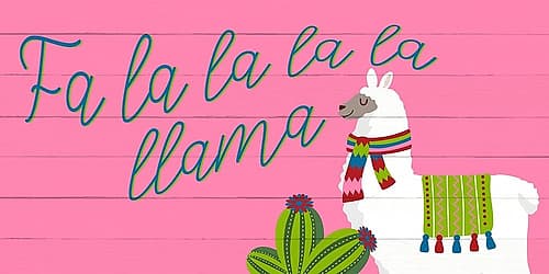 Fa La La Llama Holidays Print
