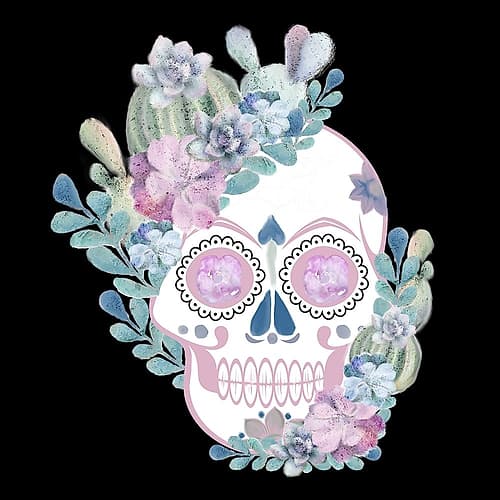 Succulent Skull Art Print