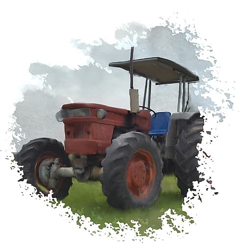 Tractor Splash Art Print by Ann Bailey
