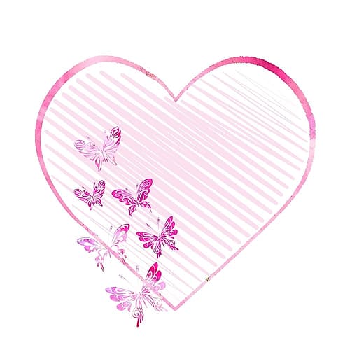Butterfly Heart 2 Art Print