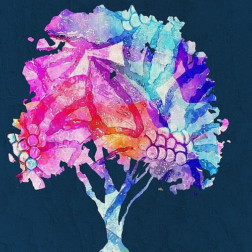 Painted Tree 1 Art Print by Ann Bailey
