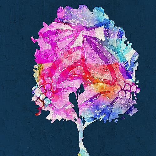 Painted Tree 3 Art Print by Ann Bailey