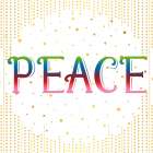 PEACE Colorful Art Print