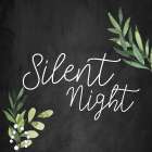 Silent Night Chalkboard Art Print