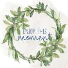 Enjoy This Moment Wreath Art Print