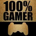 Gold Gamer Girl 1 Art Print