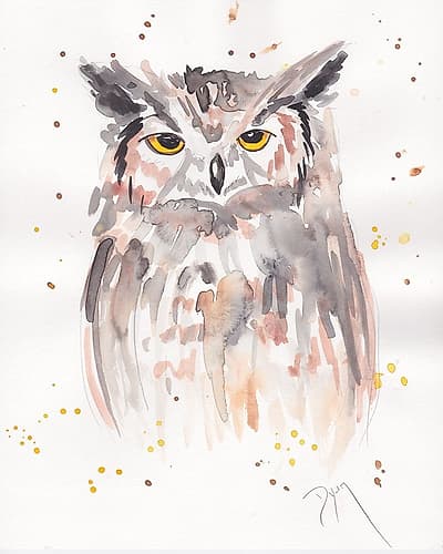 Great-Horned Owl Art Print