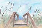 Coastal Heathers Walk Art Print