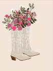 Boots In Bloom Art Print