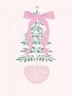 Pink Christmas Tree Art Print