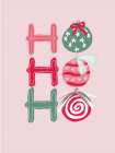Ho Ho Ho Ornaments Art Print