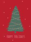 Happy Holidays Tree Art Print