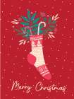 Merry Christmas Stocking Art Print