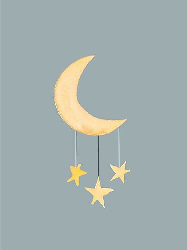 Moon And Twinkle Kids Print