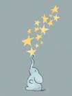 Elephant Star Wish Art Print