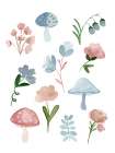 Soft Mushrooms Art Print