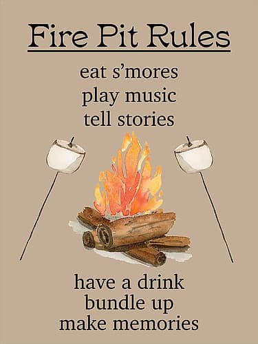 Firepit Rules 2 Leisure Print