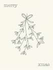 Merry Xmas Mistletoe Art Print