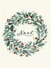 Noel Wreath Minimalist Print