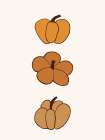 Pumpkin Trio 2 Art Print