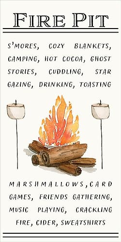 Firepit And Marshmallows Leisure Print