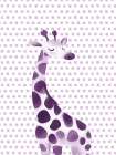 Safari Purple Portrait 2 Art Print