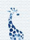 Safari Blue Portrait 2 Art Print