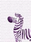 Safari Purple Portrait 3 Art Print