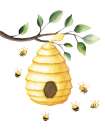 Honey Friends 1 Art Print