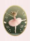 Green And Pink Ballerinas 1 Art Print