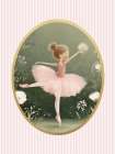 Green And Pink Ballerinas 2 Art Print