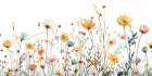Boho Wildflowers Landscape 1 Art Print
