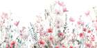 Boho Wildflowers Landscape 2 Art Print