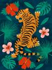 Climbing Tiger 1 Art Print