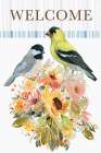 Bird Year Chickadee Goldfinch Welcome Art Print