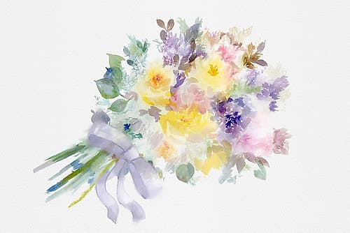 Bows And Blooms 2 Art Print by Dena Ann Adams