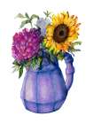 Sunflower Frolic 4 Art Print