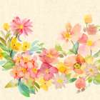 Textured Florals 3 Art Print