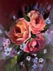 Bold Roses With Blossoms Art Print