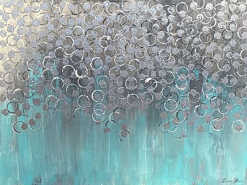 Raining on Aqua Art Print