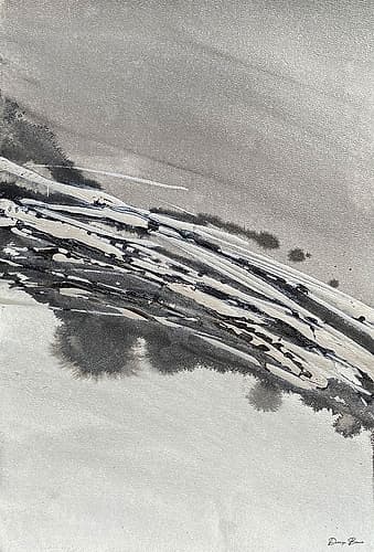Grey Ice 2 Art Print by Victoria Brown