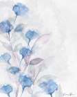 Modern Poppies 1 Blue Art Print