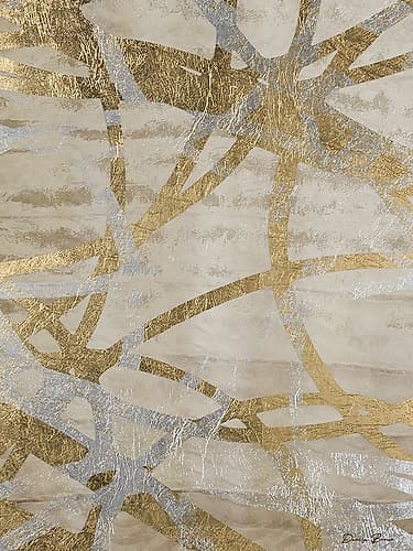 Golden and Silver Rings Art Print by Denise Brown