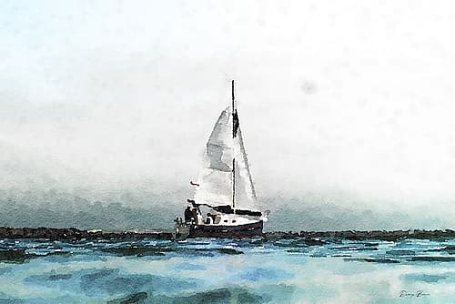 Into The Wind Coastal Print